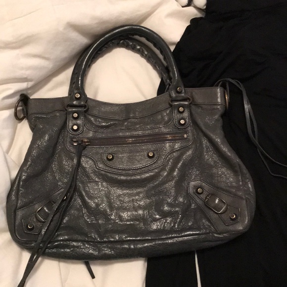 Balenciaga Classic Town Messenger Bag Fossil Grey - Picture 4 of 8